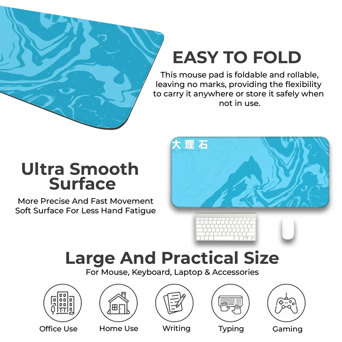 Japanese Texture Design Desk Mat