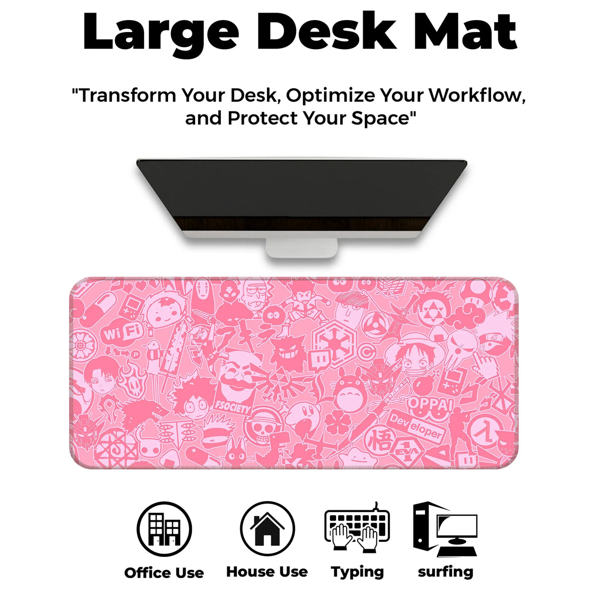 Anime Sticker Collage Deskmat