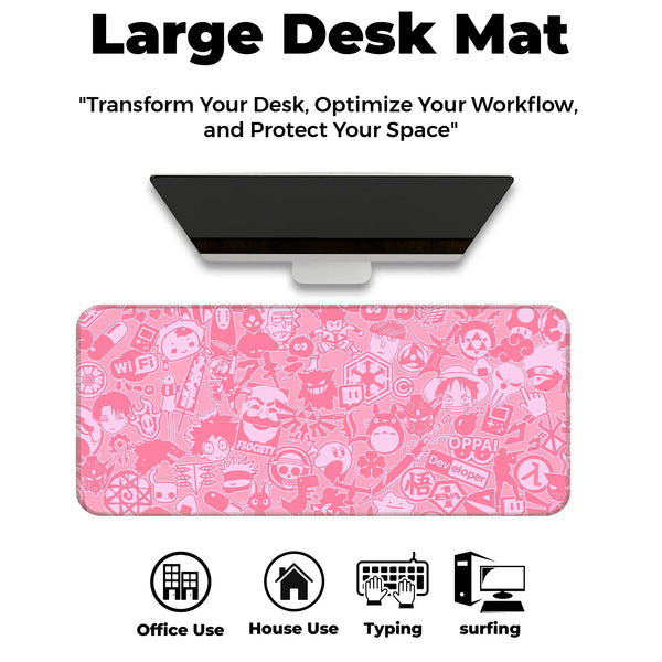 Anime Sticker Collage Deskmat