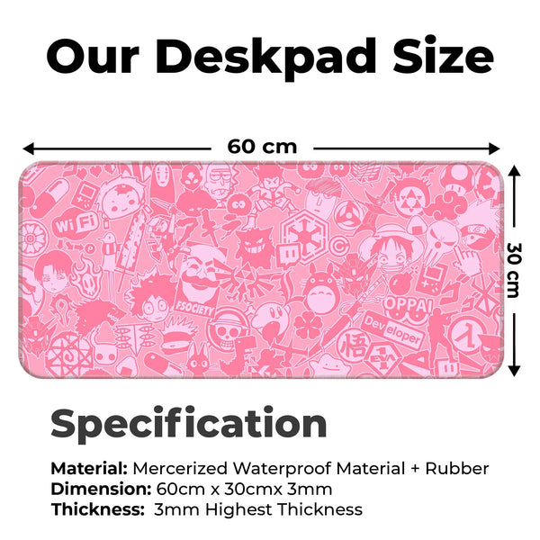 Anime Sticker Collage Deskmat