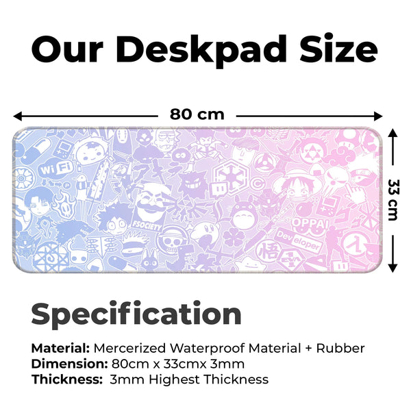 Anime Sticker Collage Deskmat