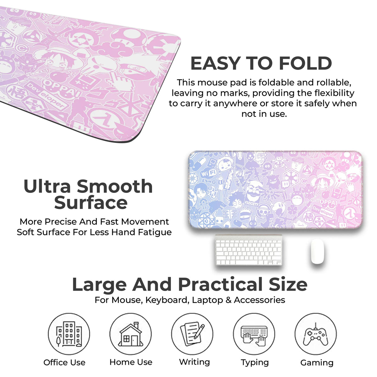 Anime Sticker Collage Deskmat