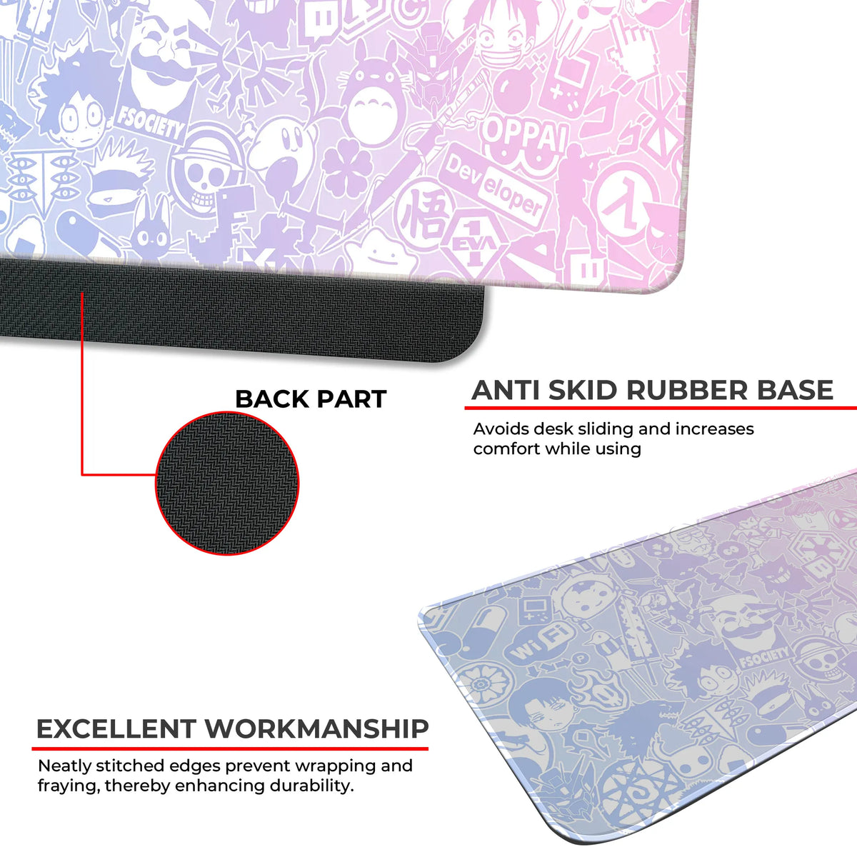 Anime Sticker Collage Deskmat