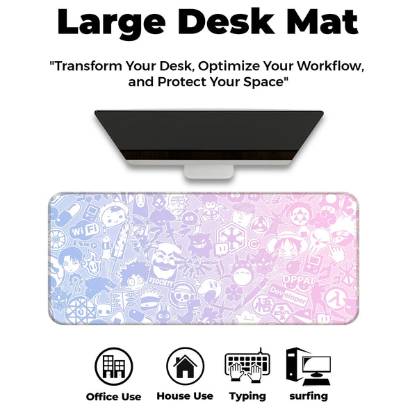 Anime Sticker Collage Deskmat