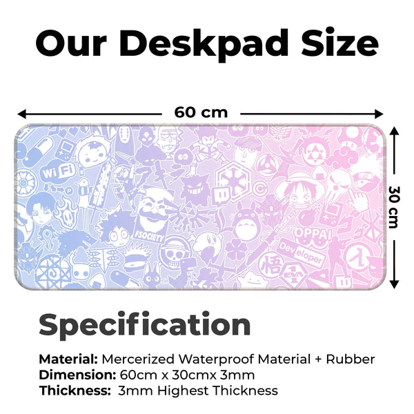 Anime Sticker Collage Deskmat