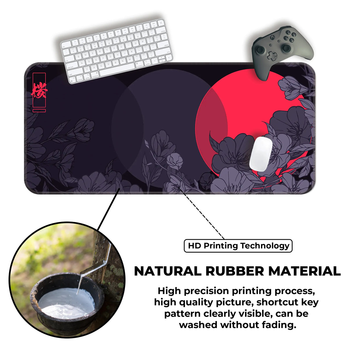 Sakura Circles Deskmat