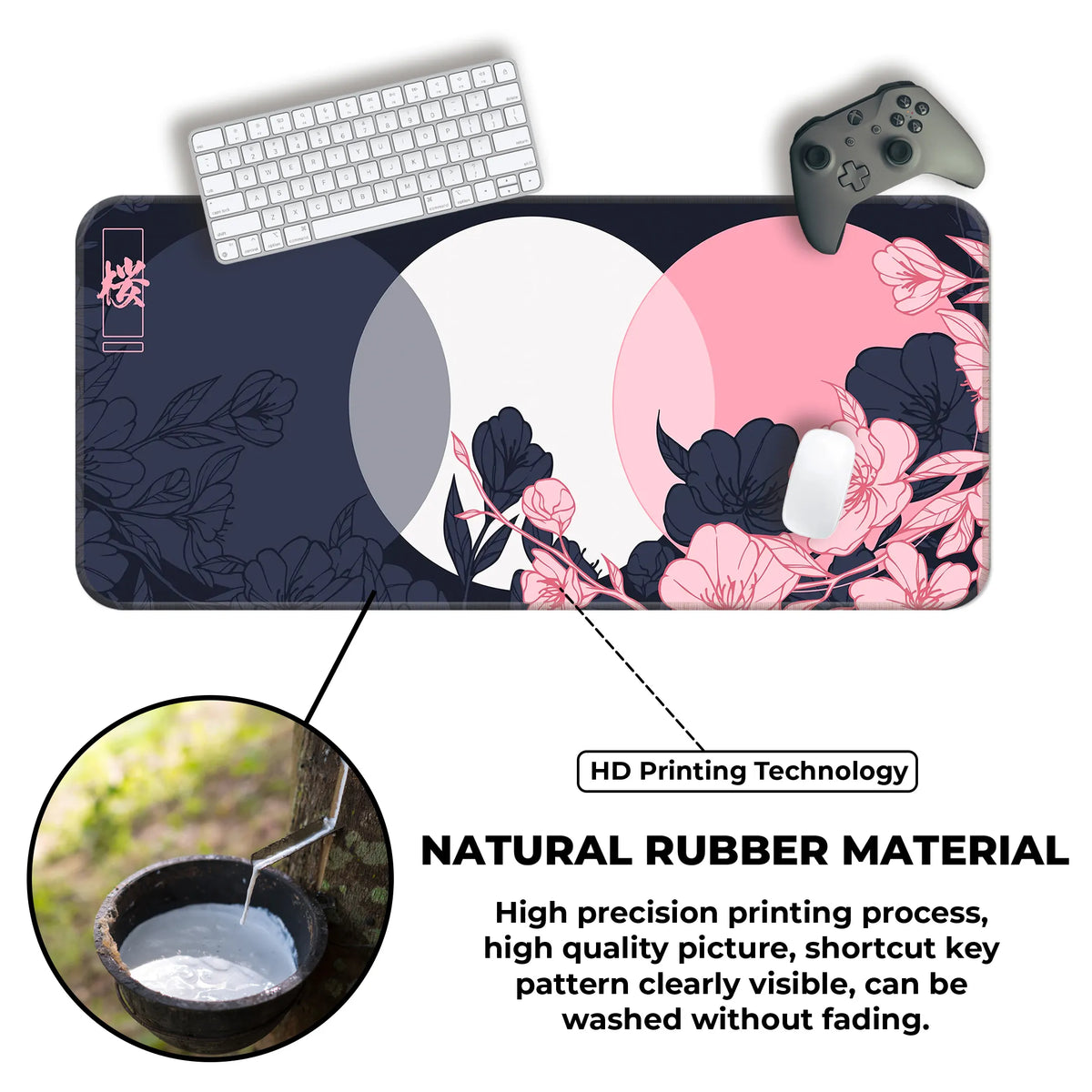 Sakura Circles Deskmat