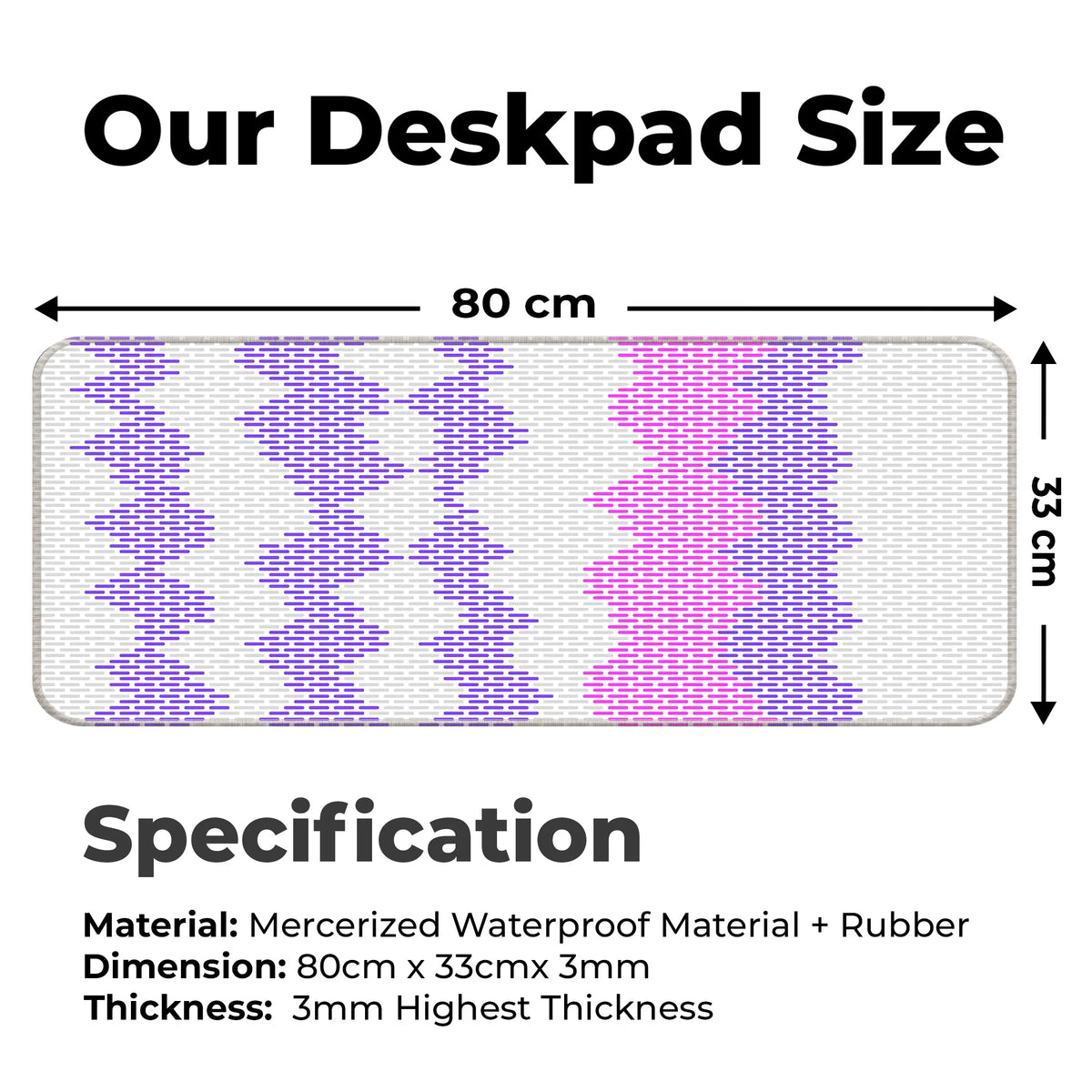 Gradient Wave Pixel Deskmat