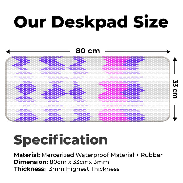 Gradient Wave Pixel Deskmat