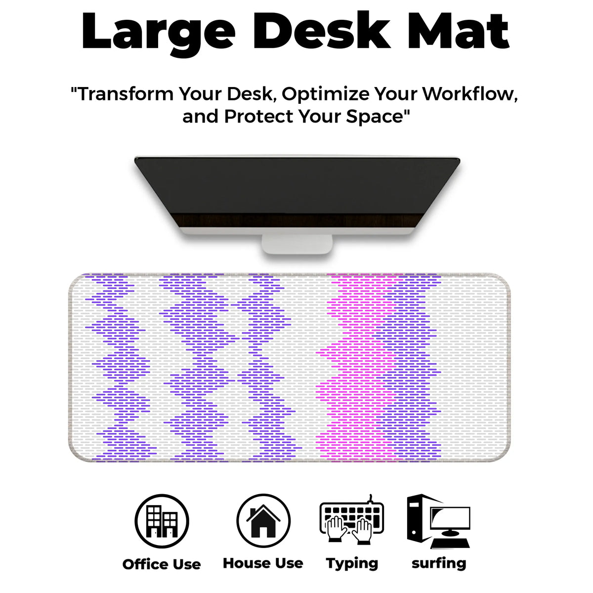 Gradient Wave Pixel Deskmat