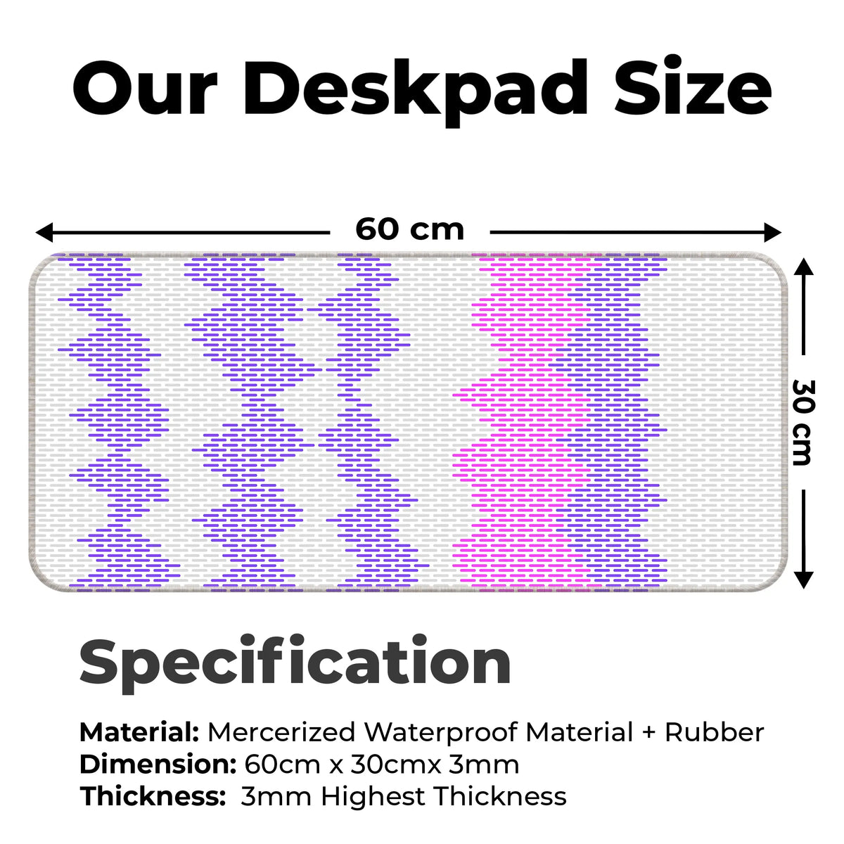Gradient Wave Pixel Deskmat