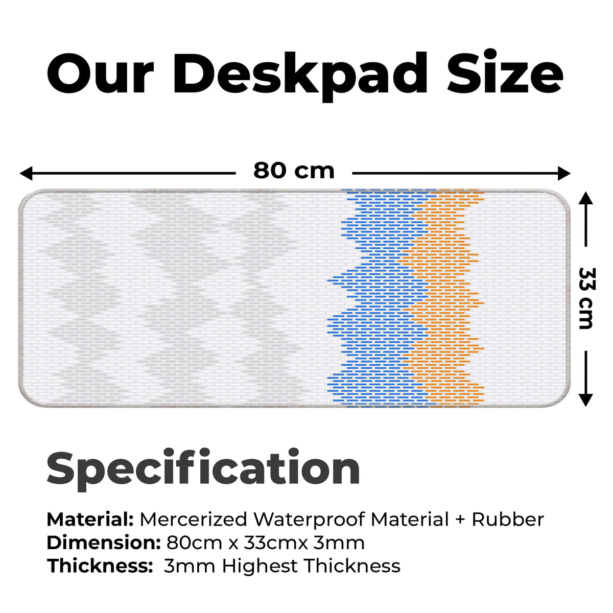 Gradient Wave Pixel Deskmat