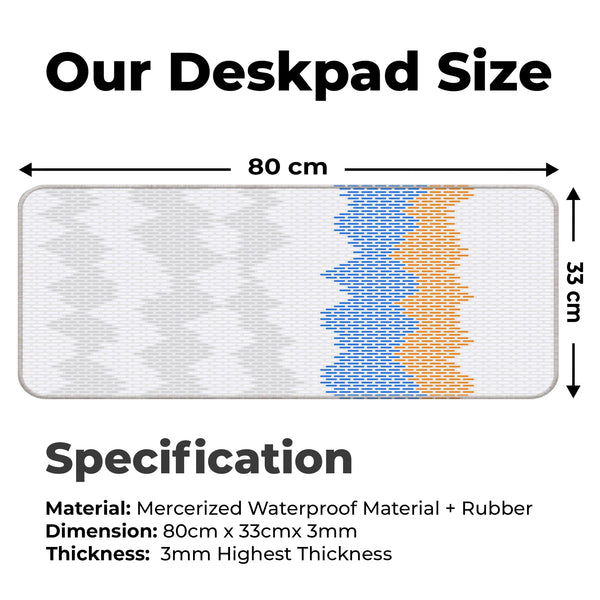 Gradient Wave Pixel Deskmat