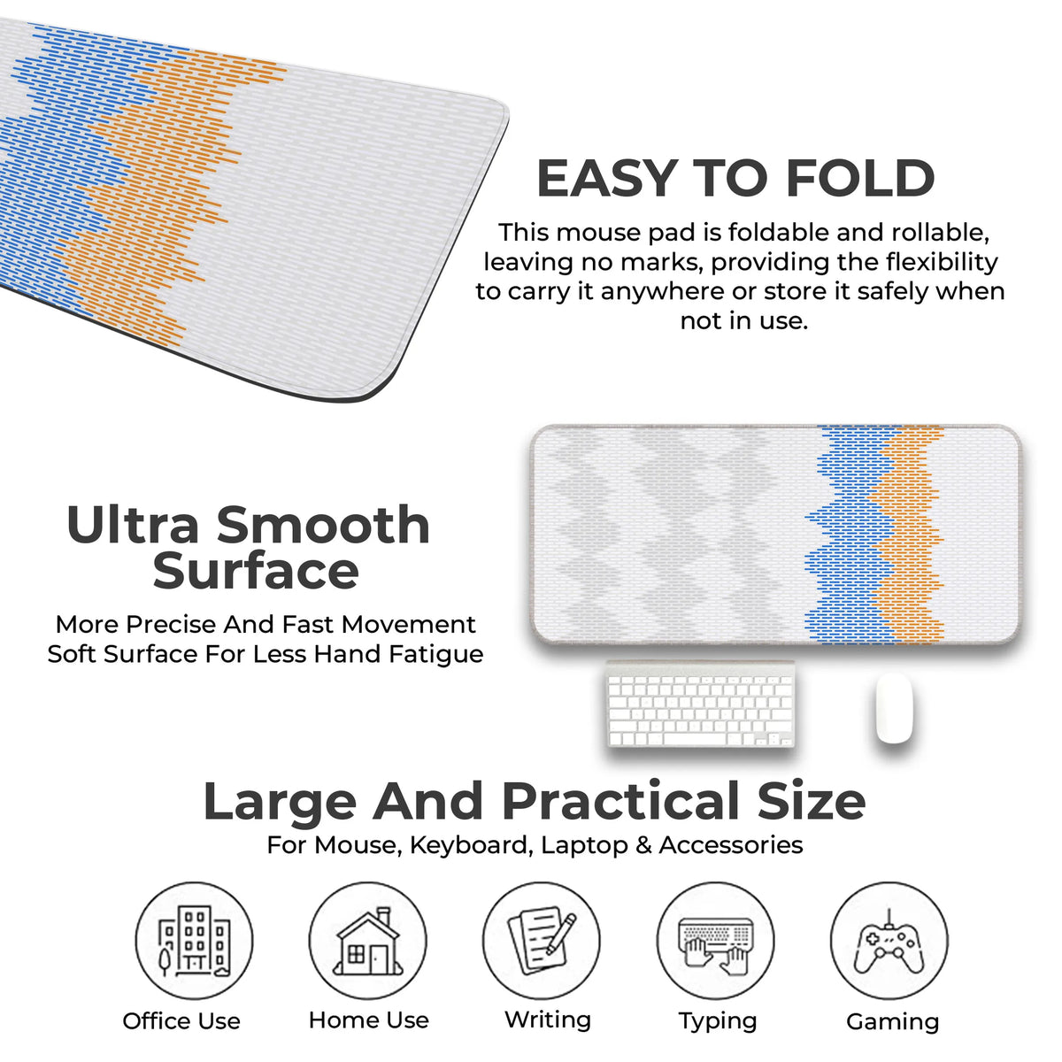 Gradient Wave Pixel Deskmat