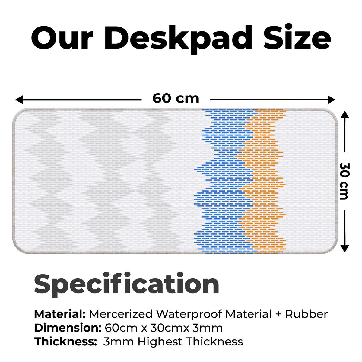 Gradient Wave Pixel Deskmat