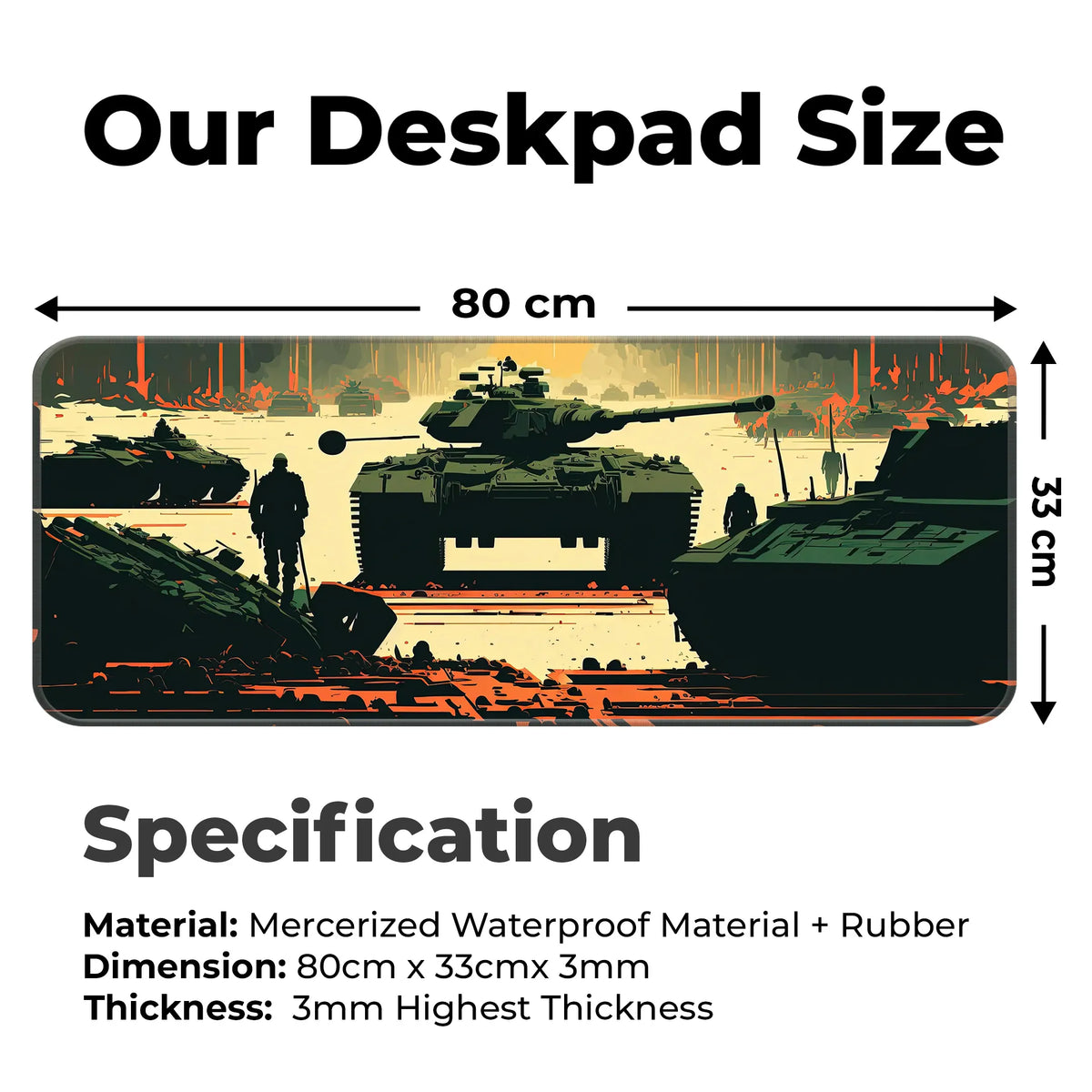 Battle Tank Warzone Deskmat