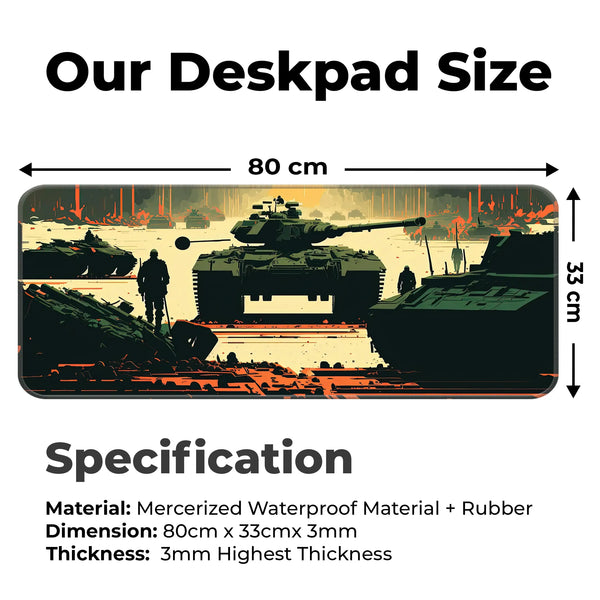 Battle Tank Warzone Deskmat