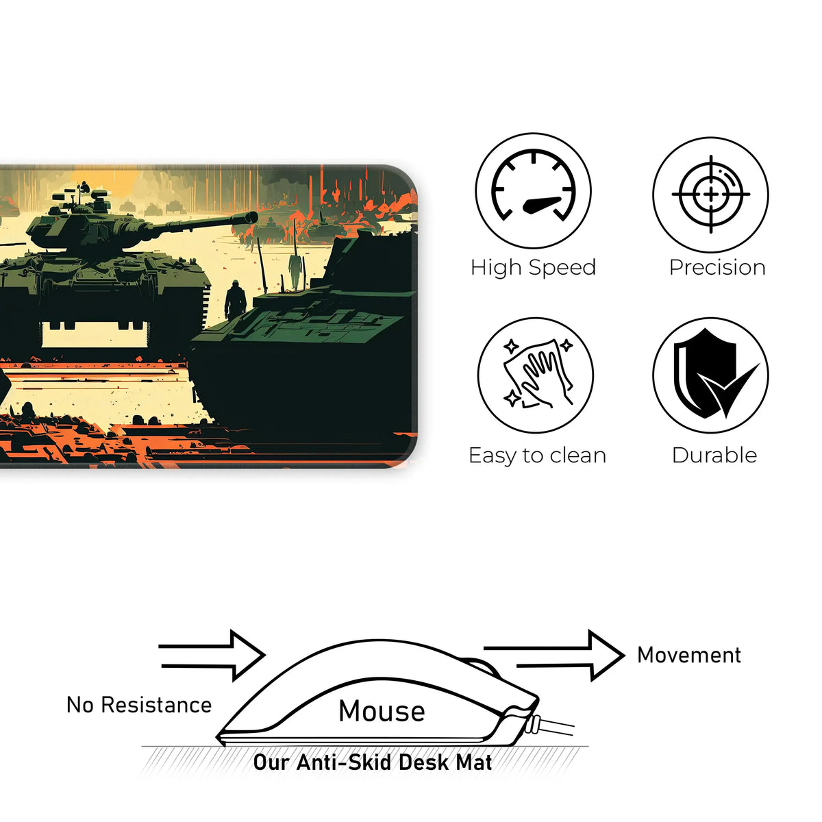 Battle Tank Warzone Deskmat
