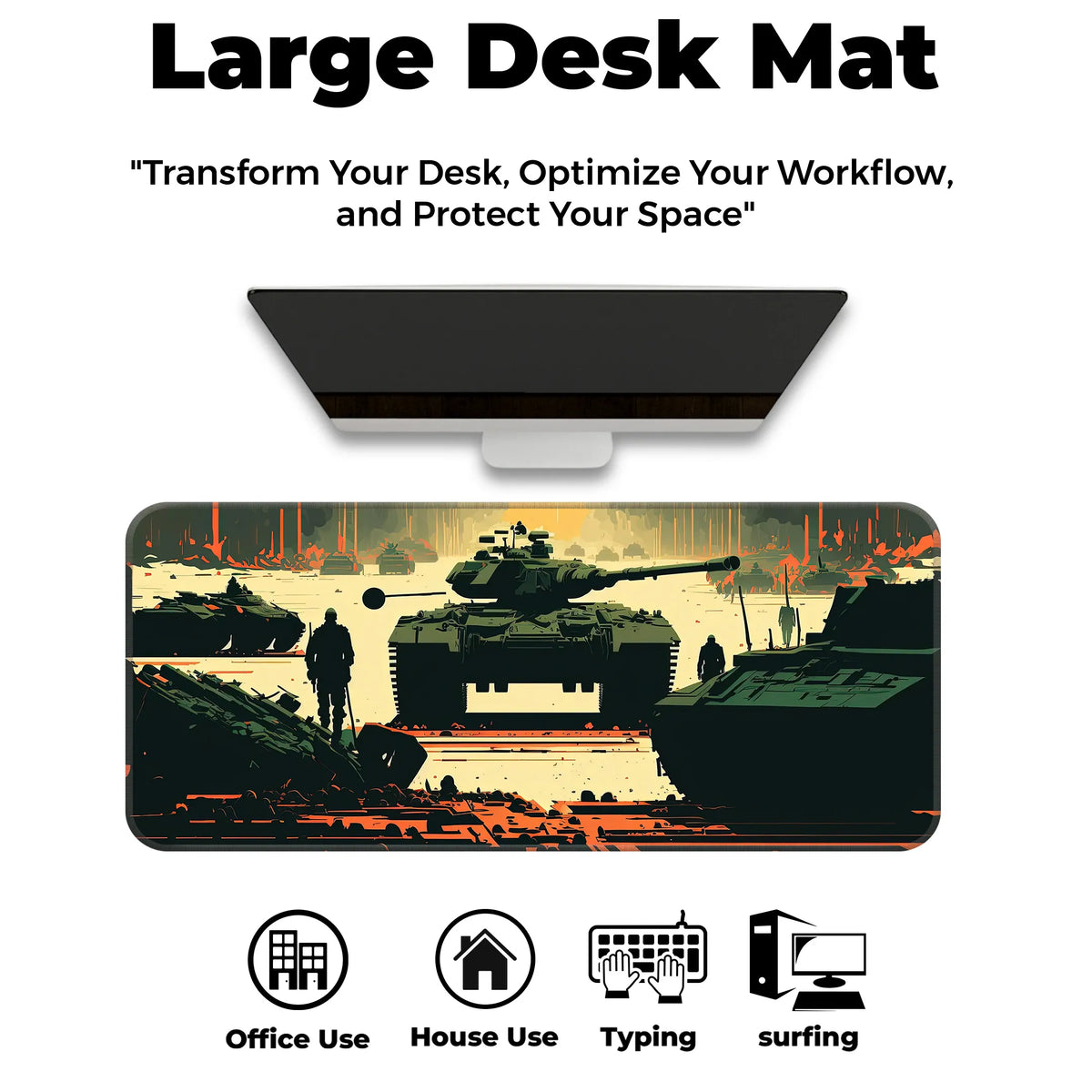 Battle Tank Warzone Deskmat