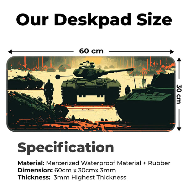 Battle Tank Warzone Deskmat