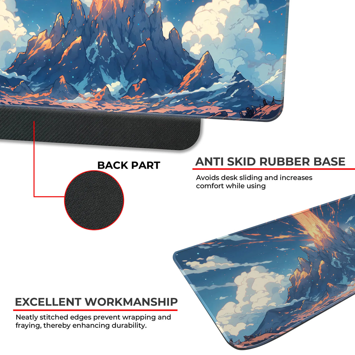 Exploding Volcano Anime Deskmat