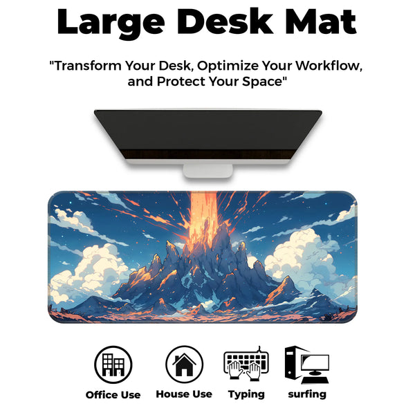 Exploding Volcano Anime Deskmat
