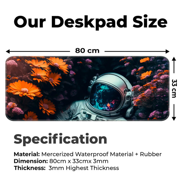 Astronaut in Flowers Deskmat