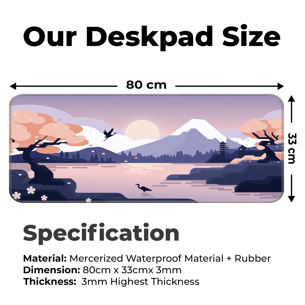 Zen Japan Lakeview Deskmat