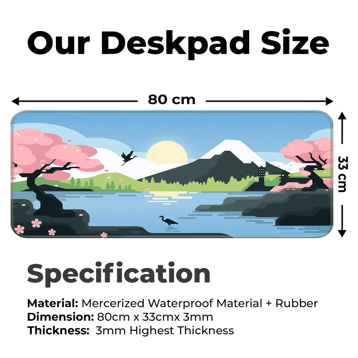 Zen Japan Lakeview Deskmat