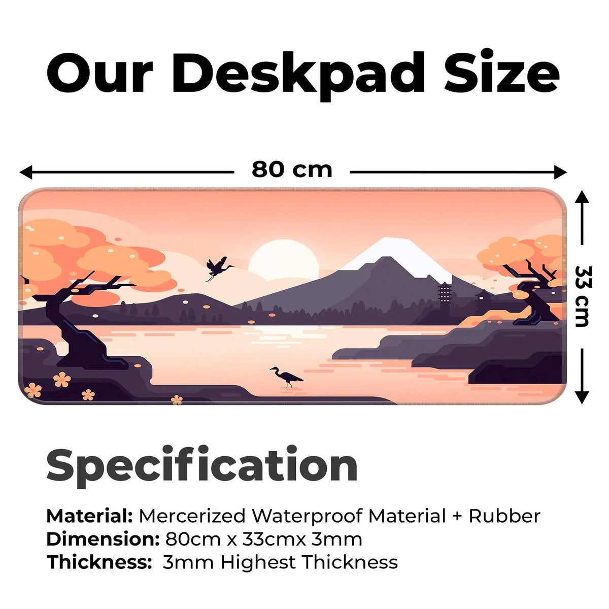 Zen Japan Lakeview Deskmat
