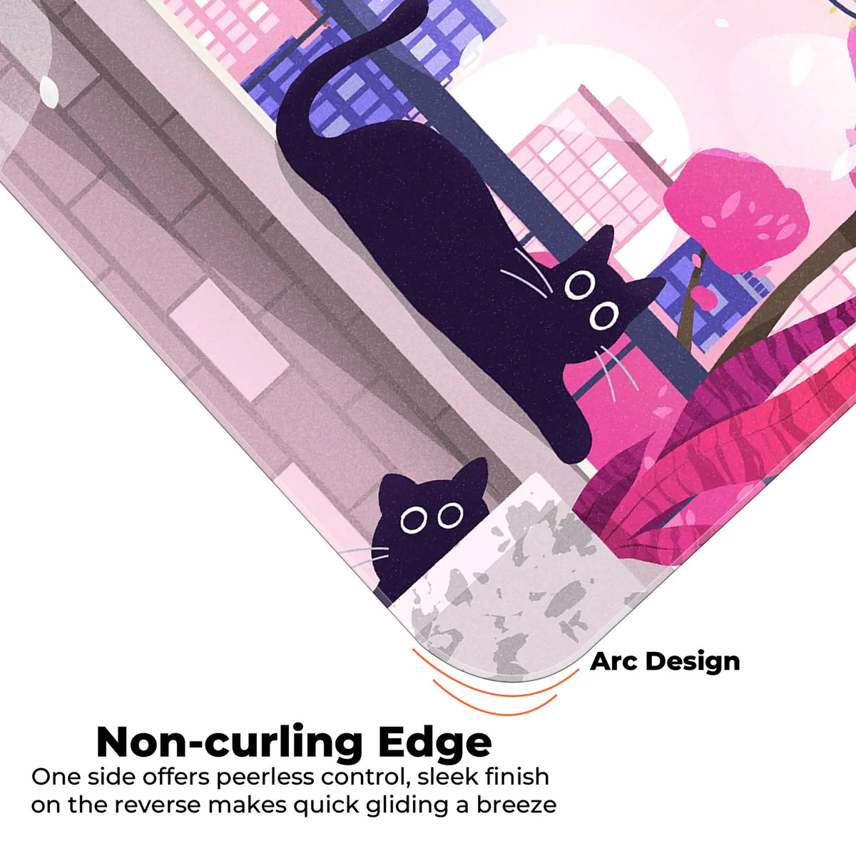 Playful Black Cats Deskmat