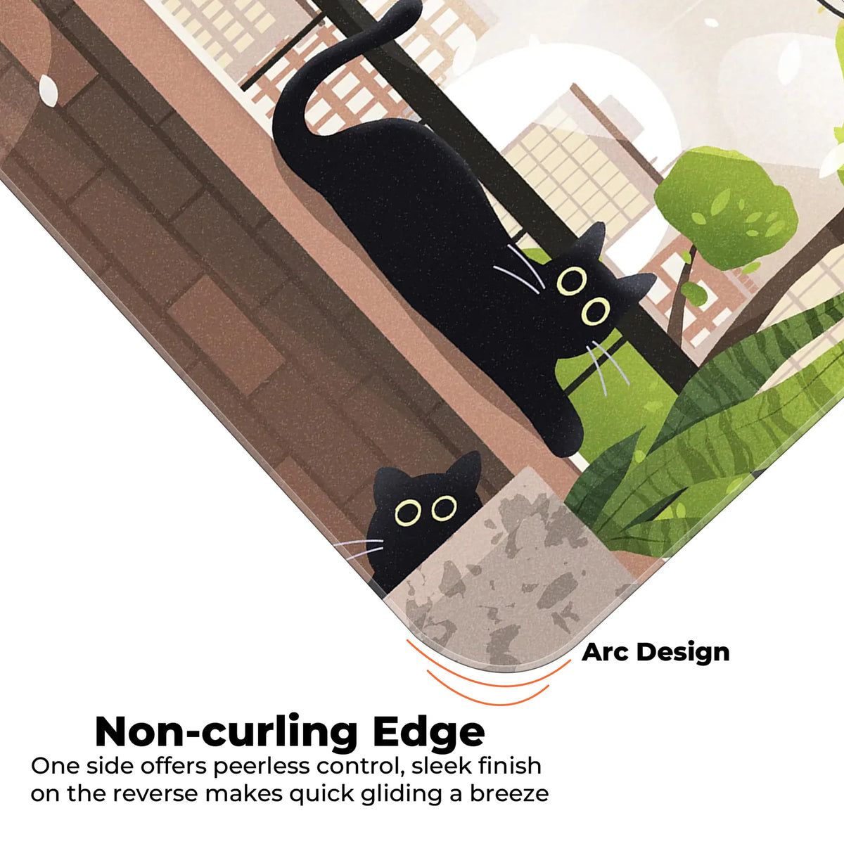 Playful Black Cats Deskmat