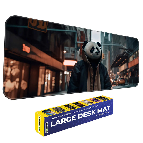 Panda in the hood Deskmat