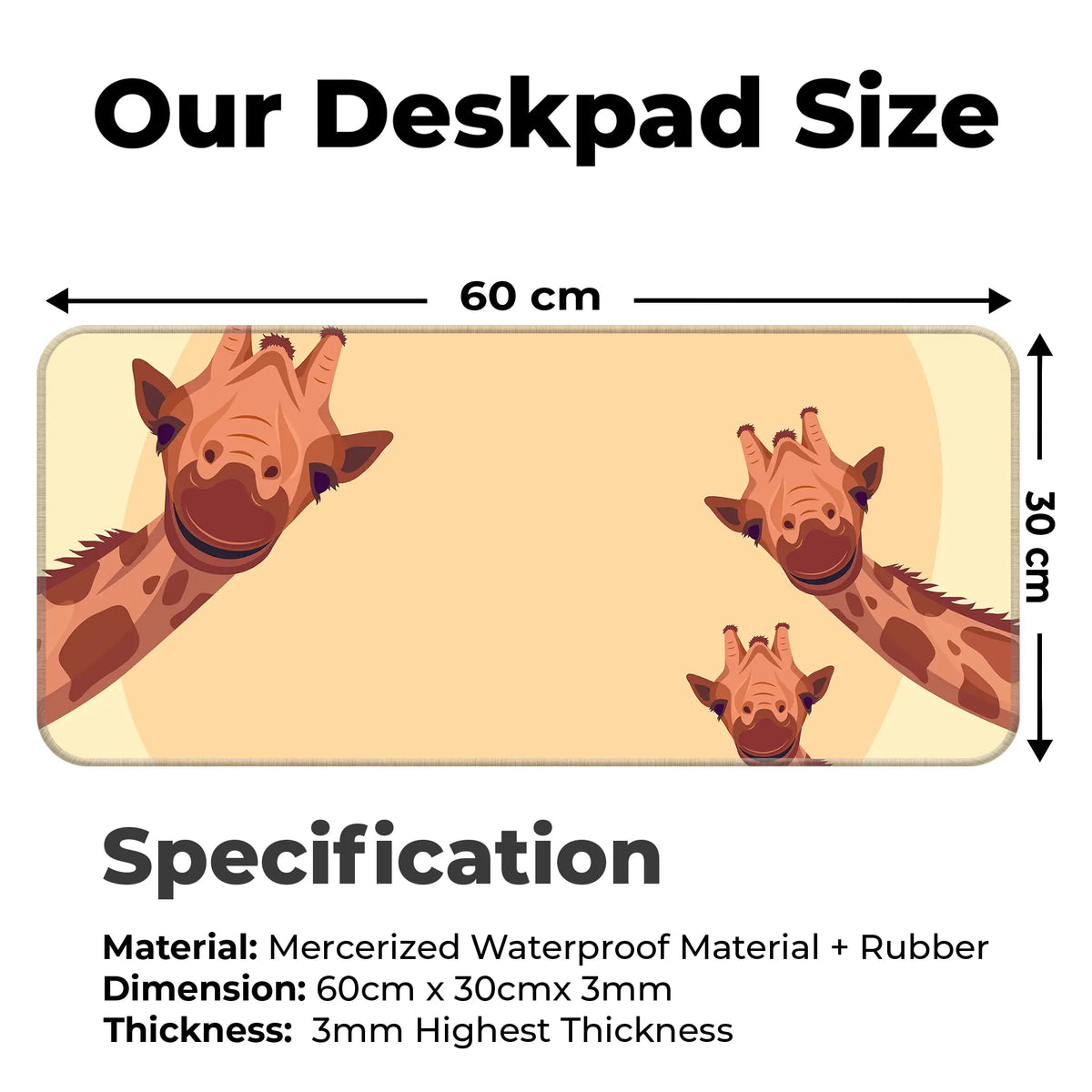 Giraffe Safari Deskmat
