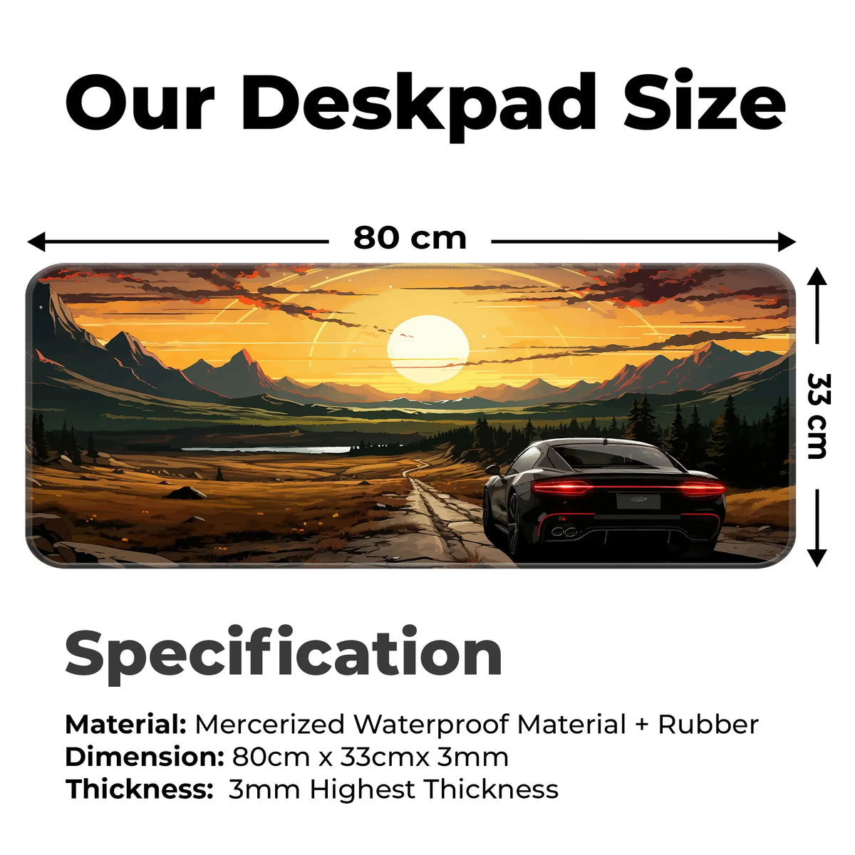 Sunset Road Trip Deskmat