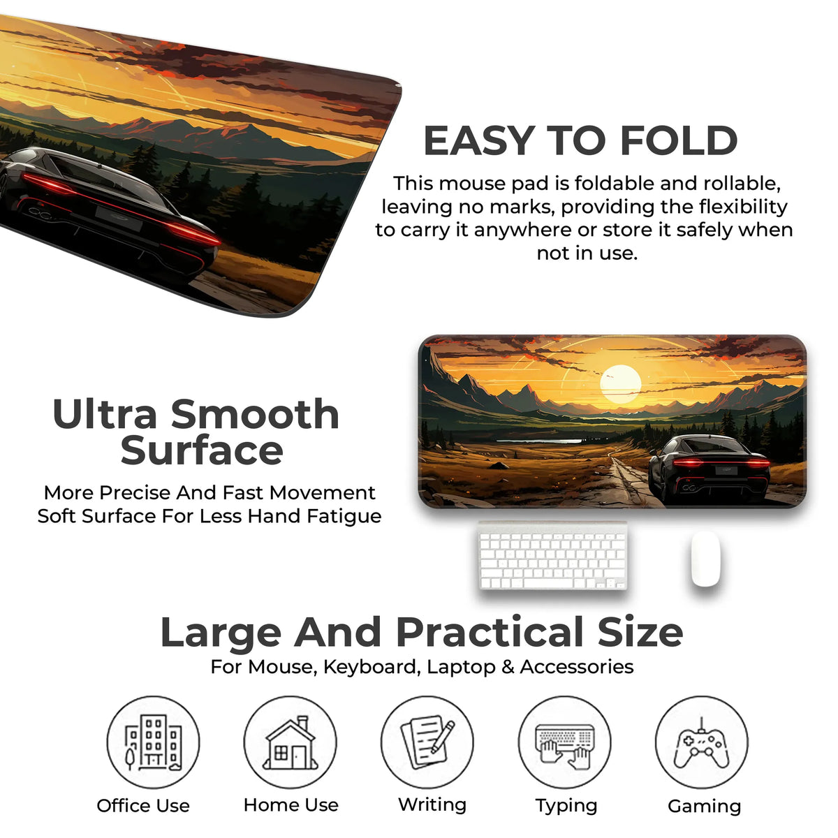 Sunset Road Trip Deskmat