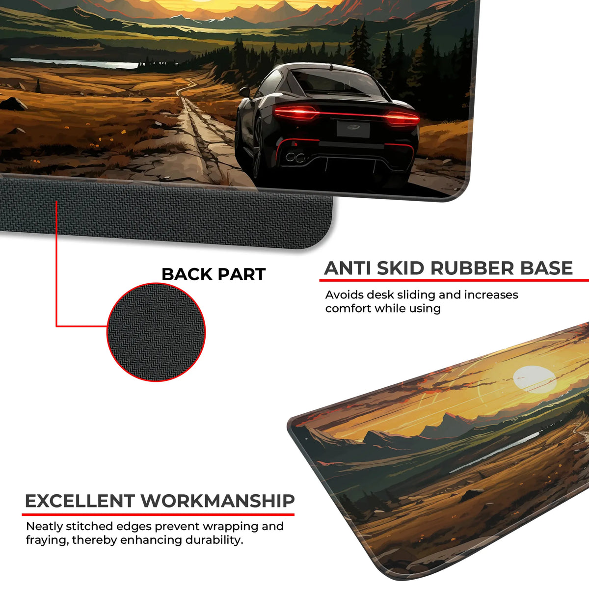 Sunset Road Trip Deskmat