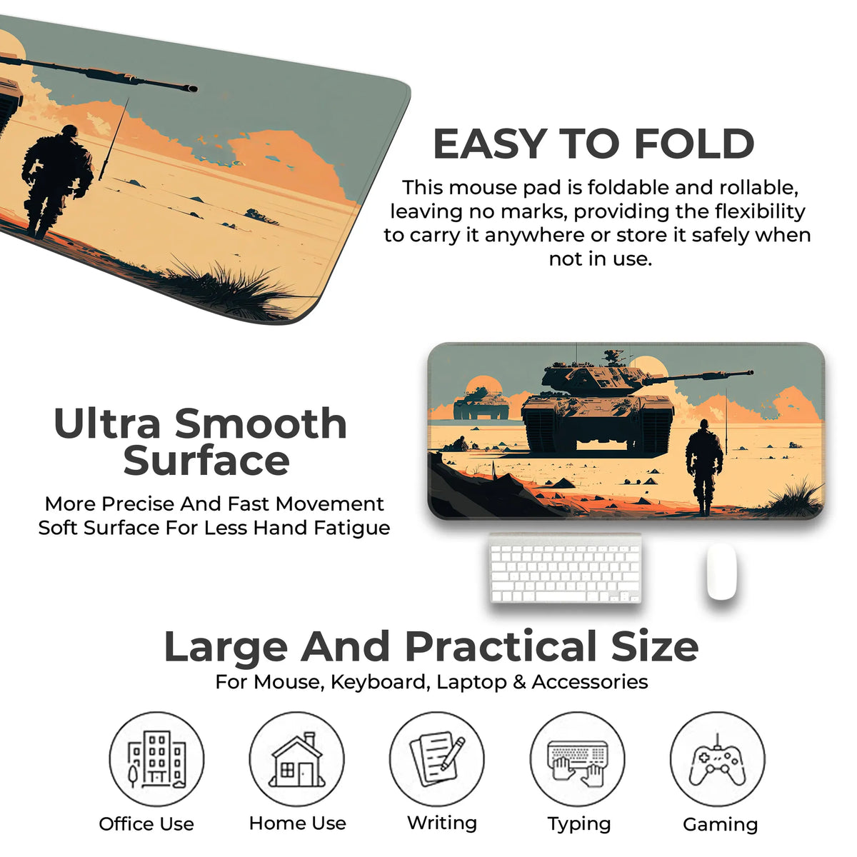 Desert Tank Warfare Deskmat