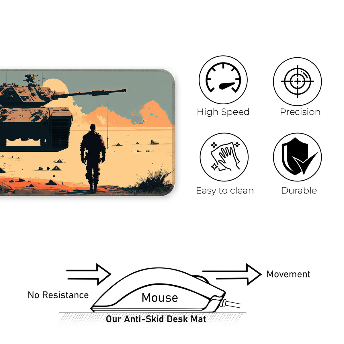 Desert Tank Warfare Deskmat