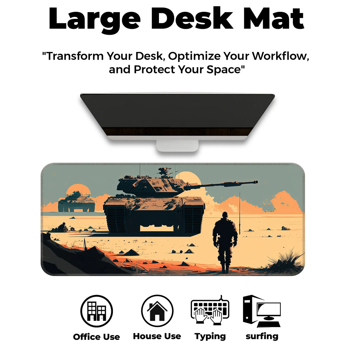 Desert Tank Warfare Deskmat