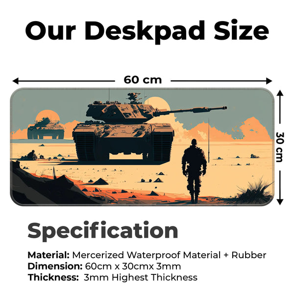 Desert Tank Warfare Deskmat