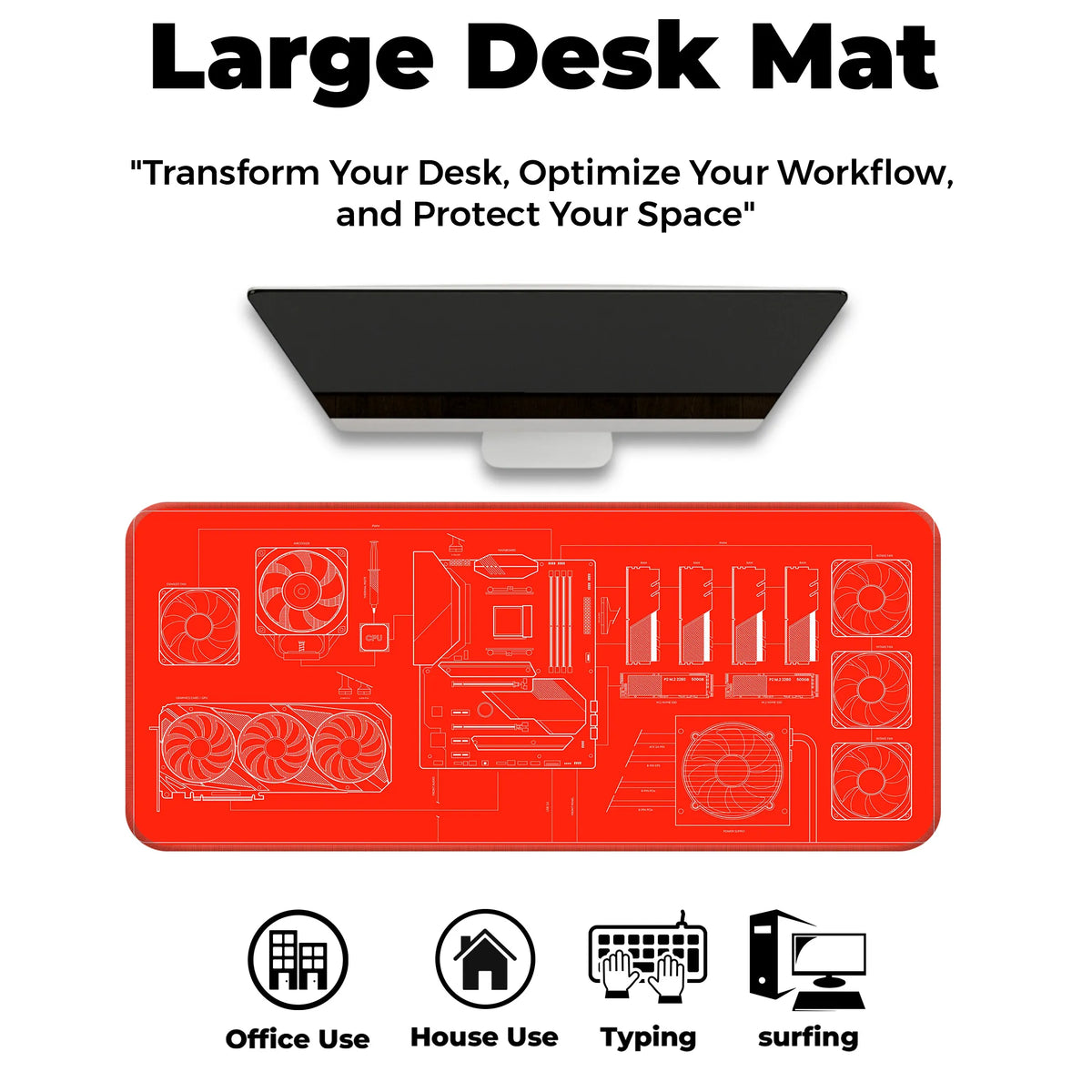 PC Builder Blueprint Deskmat