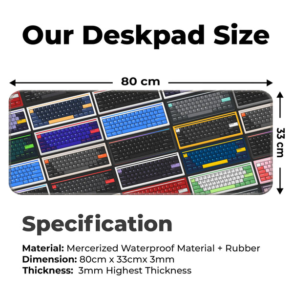 RGB Keycaps Grid Deskmat