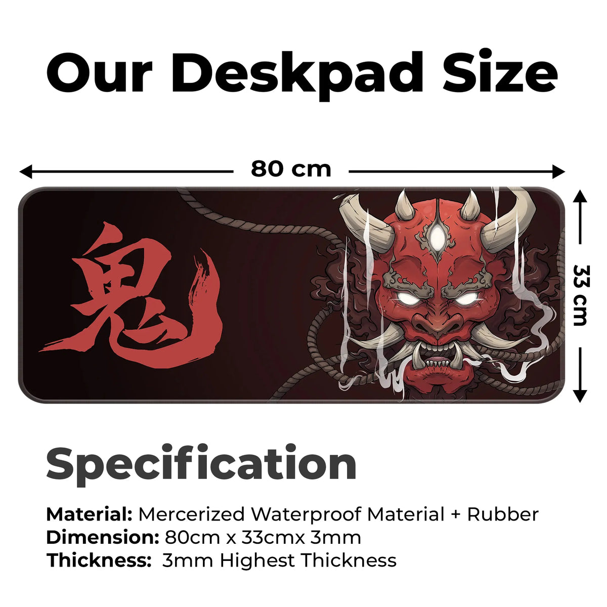 Crimson Oni Wrath Deskmat