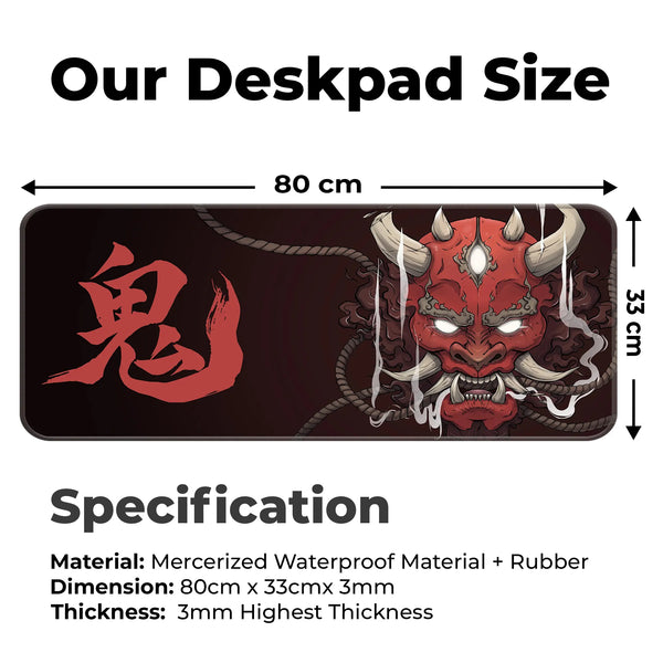 Crimson Oni Wrath Deskmat