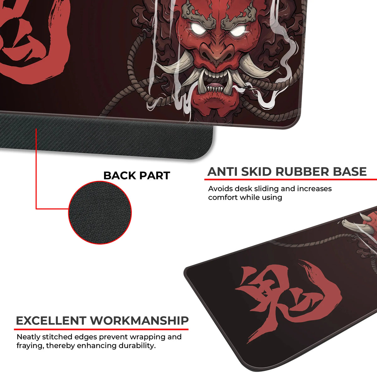 Crimson Oni Wrath Deskmat