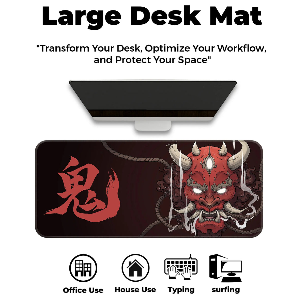 Crimson Oni Wrath Deskmat