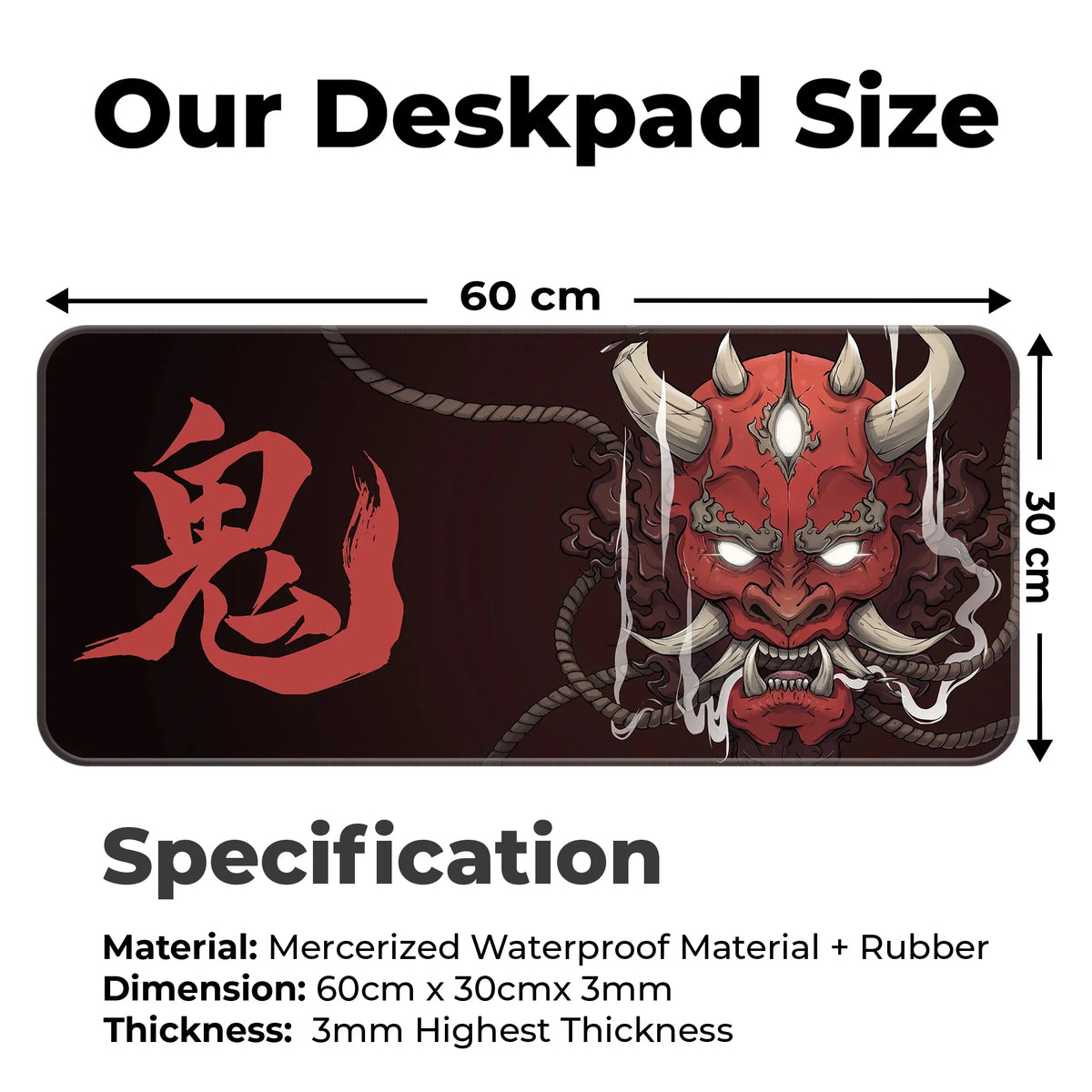 Crimson Oni Wrath Deskmat