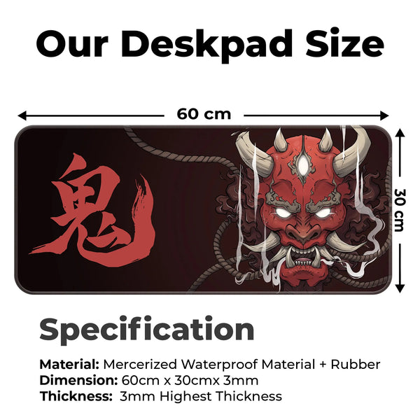 Crimson Oni Wrath Deskmat