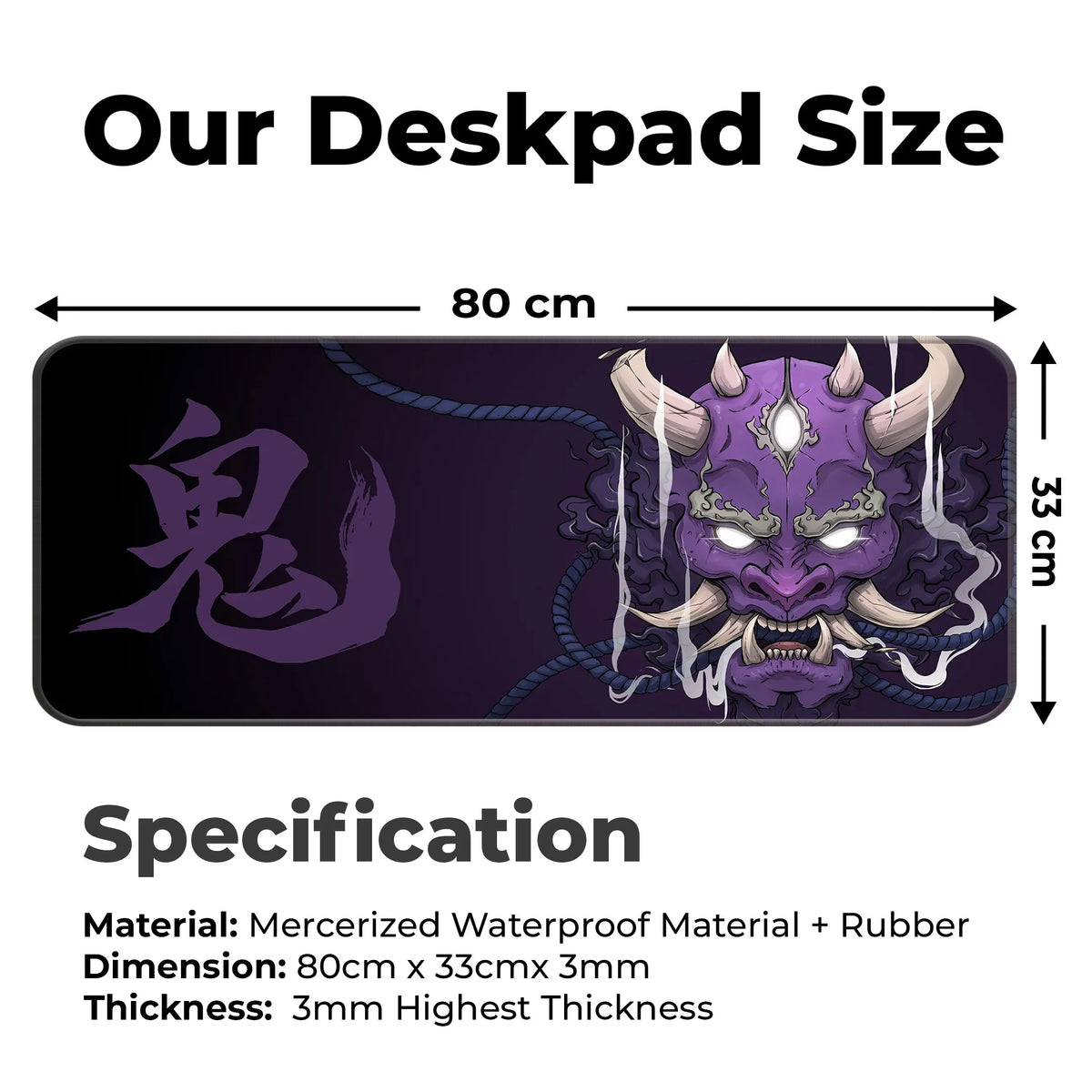 Crimson Oni Wrath Deskmat